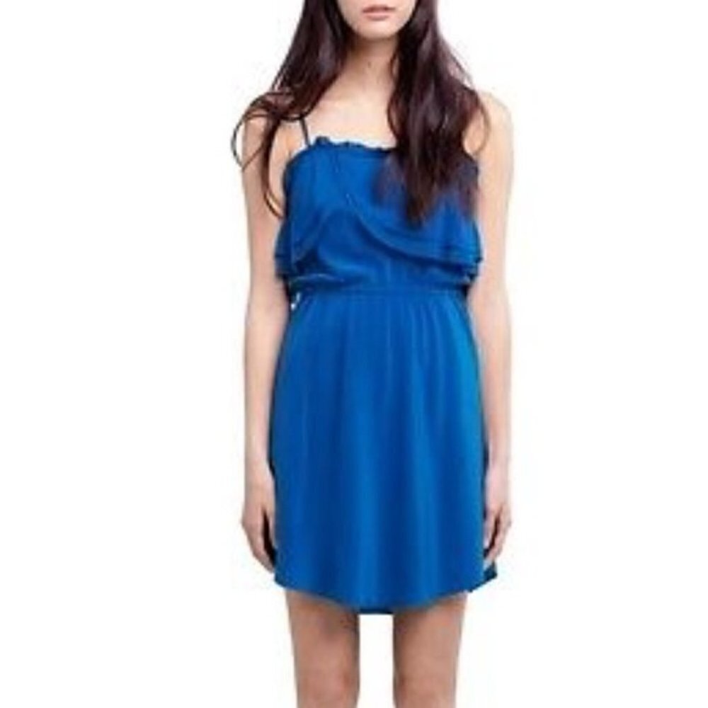 Aritzia Royal Blue Spaghetti Strap Mini Dress